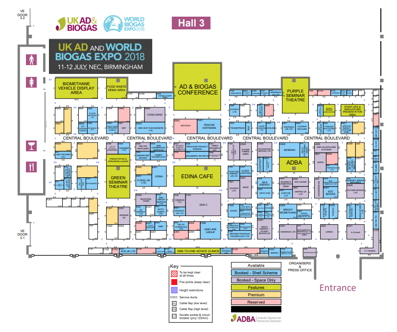 The World Biogas Expo 2020 2018 Floor Plan